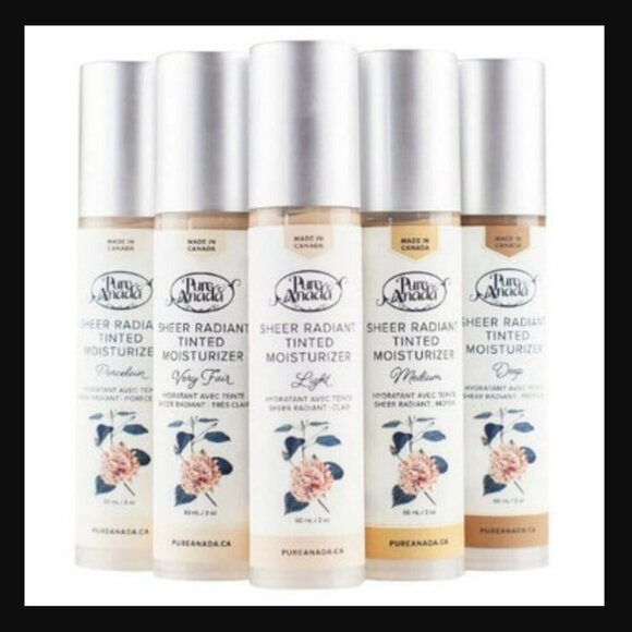 New! Pure Anada  Sheer Radiant Tinted Moisturizer, porcelain, Natural, Vegan - Picture 4 of 9